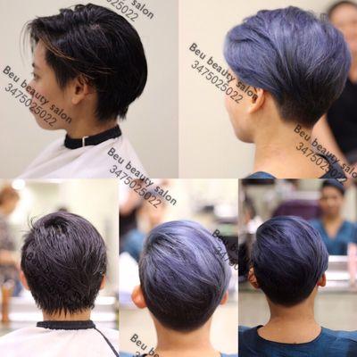Blue grey color and cut