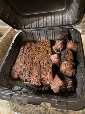 Ribs and burnt ends - 1/2 as almost forgot to take picture. Amazing!