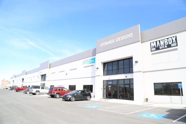 This is what the outside of the building looks like if you struggle finding it! The Original Scrapbox and ManBox USA are the same company