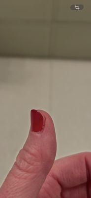 Chipped polish 2 days after manicure