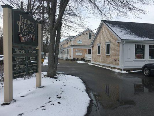 We are located right in Cohasset Village in the James Brook Shops across from the town public parking lot.