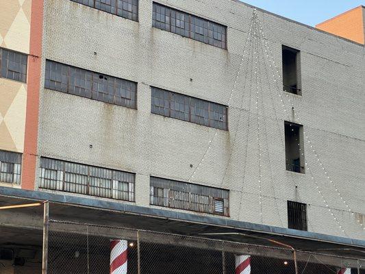 Outside of the building.