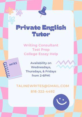 Taline Writes Tutoring
