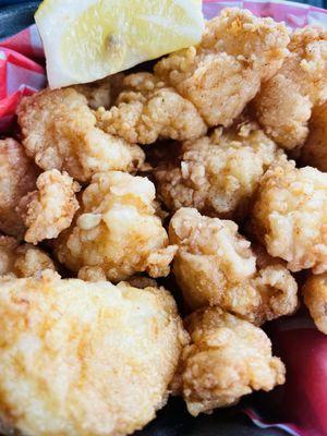 Fried Sea scallops (not whole but cut in half)