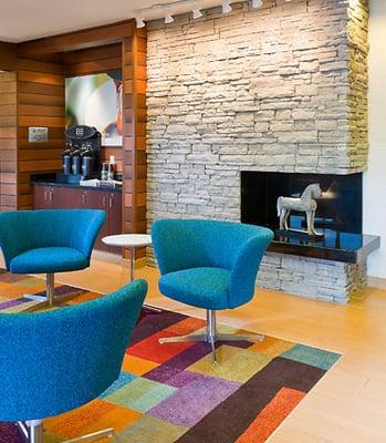 Relax in our retro modern lobby with complimentary Wi-Fi