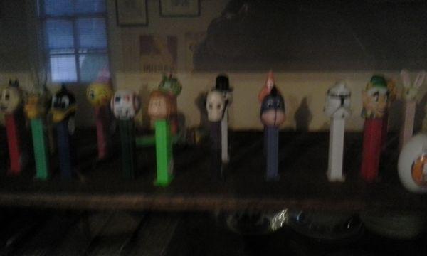 antique store - vintage Pez dispensers.