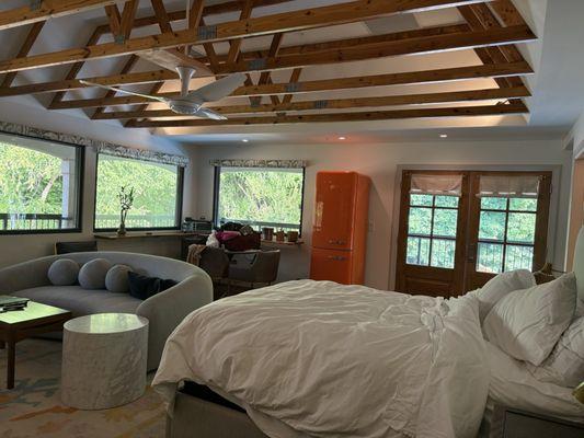 Greenery surrounds the second floor Frances Ford Coppola suite