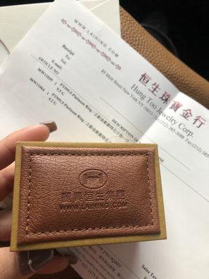 The case and certificate