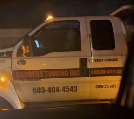 Barber’s Towing