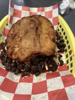 Plantain bean sandwich