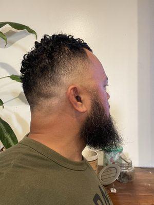Mid, drop bald fade