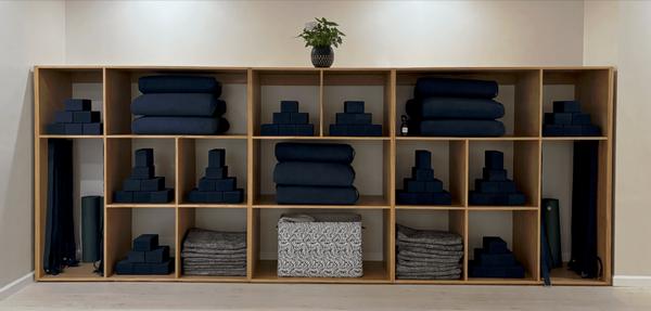 Shelves at Sterling Yoga Studio