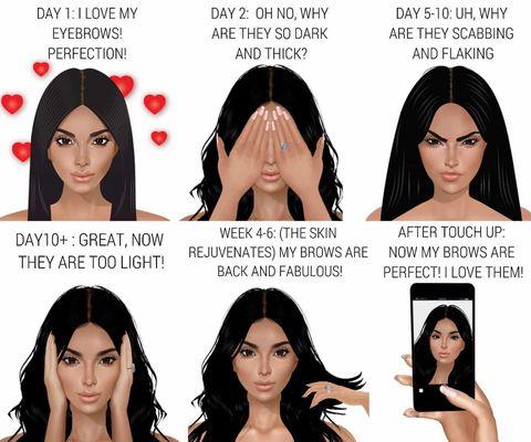 The healing process. Trust the process and get those perfect brows!!!