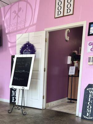 Front area of restaurant