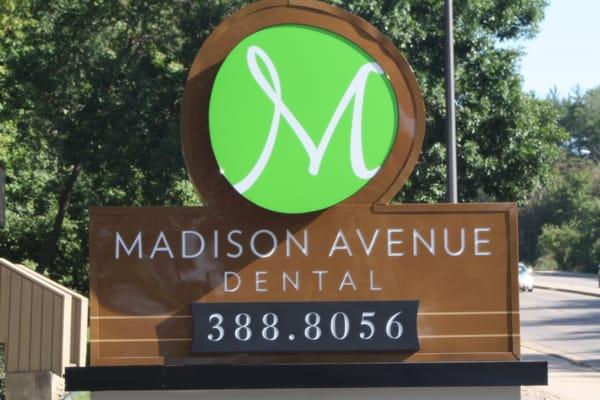 Our sign on the Madison Avenue hill.