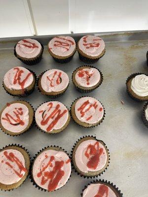 Vegan Strawberry cupcakes.