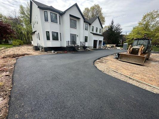 New asphalt driveway
