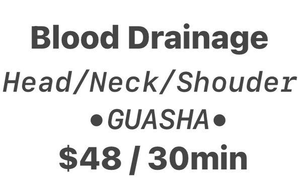 If you feel Headaches, And your neck / Shoulder feels sore & painful, the Blood Drainage (Guasha) will help your problems......