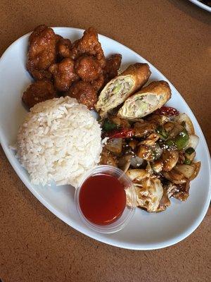 Combo: kung pao and orange chicken