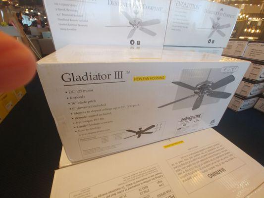 Gladiator 3 (model 3) fan $399 + $15 tube extension brushed bronzed Fanco Henderson F 7.28.23