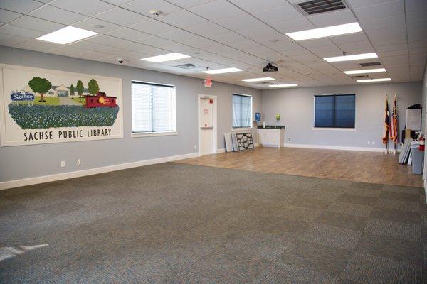 Large meeting room available to rent for meetings or parties. Just need to be a Sachse resident.