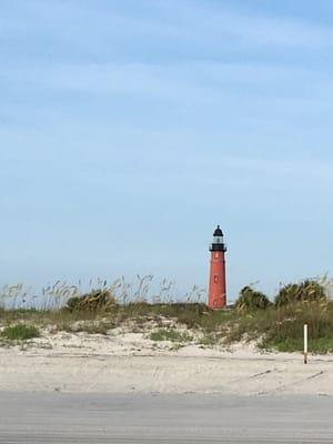 Ponce inlet light house view from beach