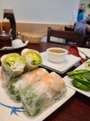 Spring rolls.