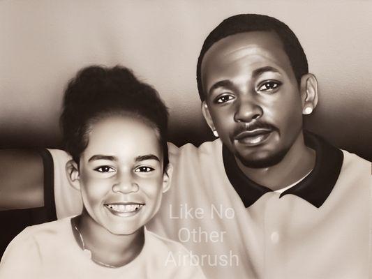 Airbrush on paper stock 18"×24"
In memory of the late father