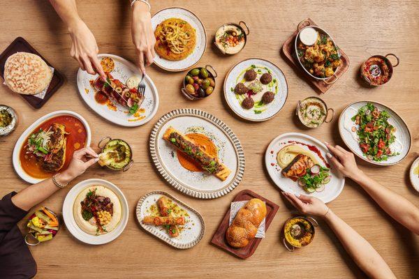 winter menu table spread