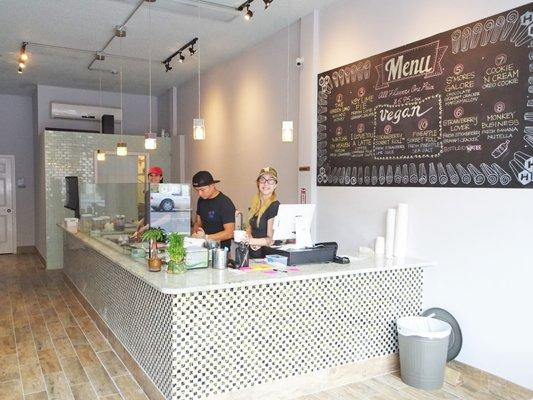 Our nice interior and friendly staff