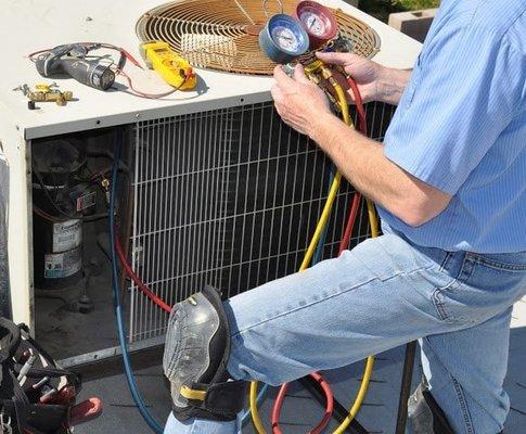 HVAC repair service.