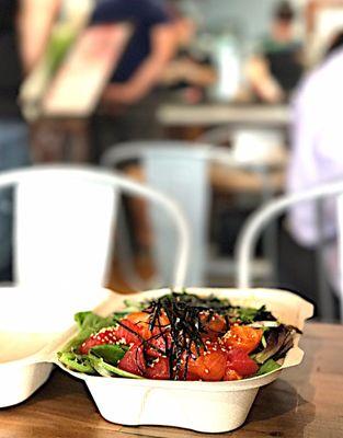 It's definitely a popular place. Be prepared to share table space. You could be cool and offer to share your table too.