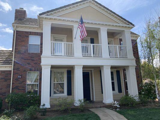 Handrail replacement and various fascia and trim repairs.