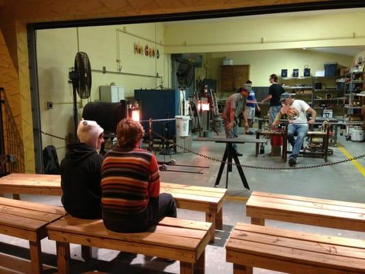 Glass blowing during art walk