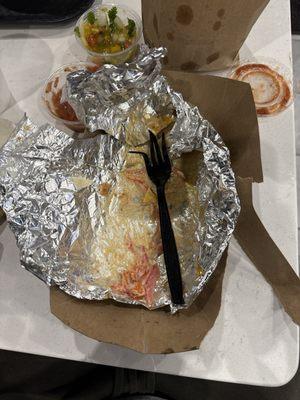 Forgot to take a before photo, but this should do it justice. Steak quesadilla