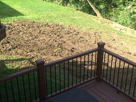 Damage from Big Guys Tree Service.