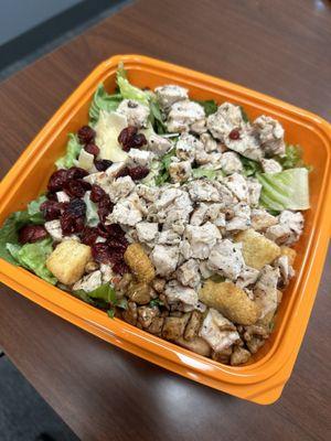 Chicken Ceasar added cranberries and Candied Pecans.