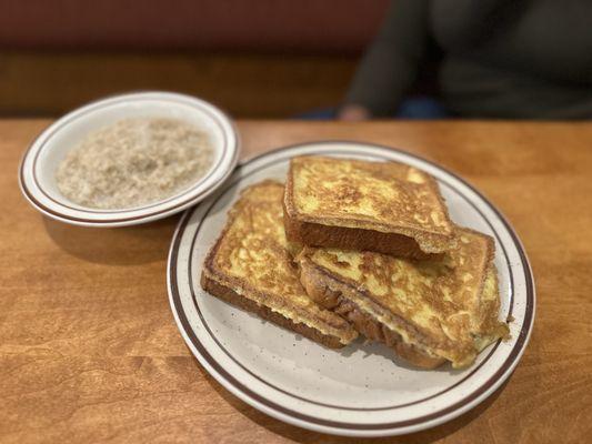 Three Classic French Toast and Oat meal