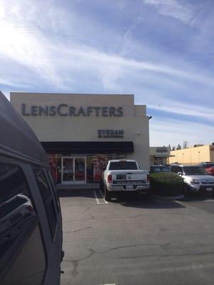 My van out front of LensCrafters