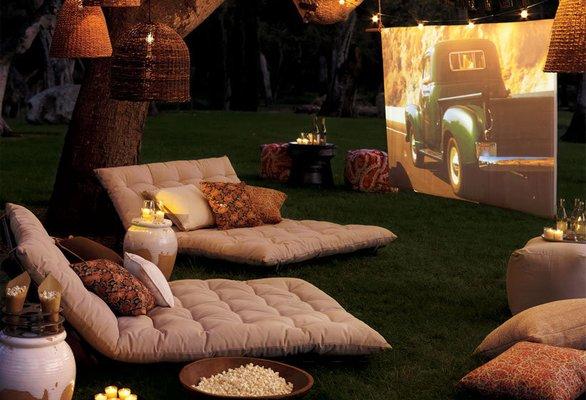 Backyard movie night