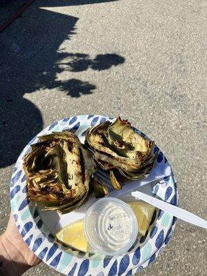 Grilled artichoke