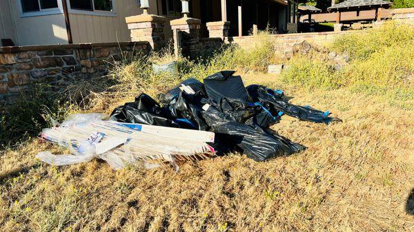 Keller left their garbage from the job we hired them to do on my property