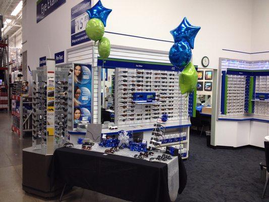 A good selection of frames and contact lenses.