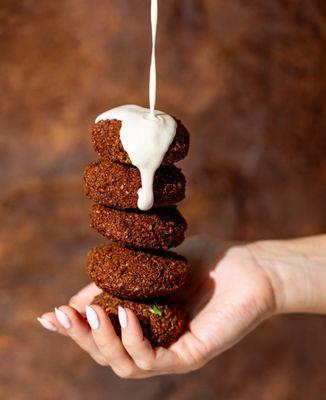 Made-to-order Falafels and tahini sauce