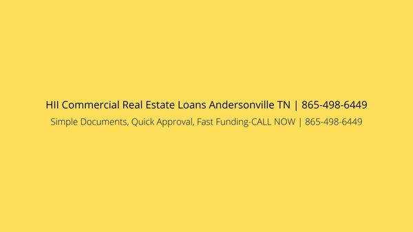 HII Commercial Real Estate Loans