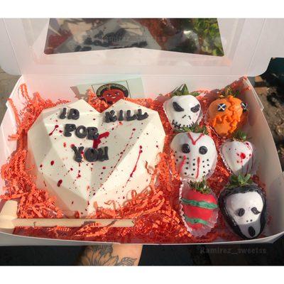 Breakable heart with berries