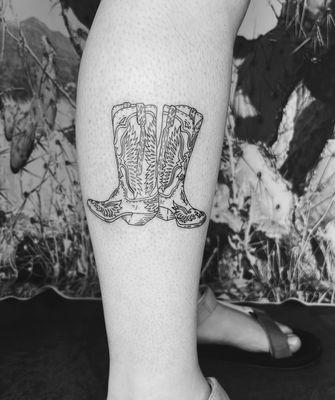 Phoenix Cowboy Boots Flash Design