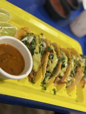 The barbacoa tacos served with the dirty beans is delicious looking forward to having them again.