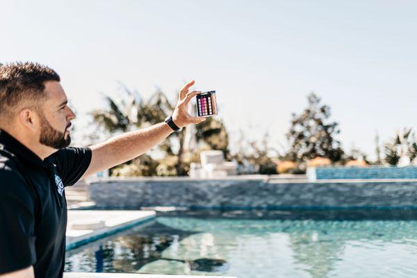 Our professional techs will always balance chemicals to ensure your pool maintains in great condition.