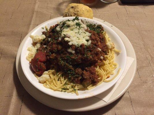 Chicken Parmesan (ask for extra sauce)